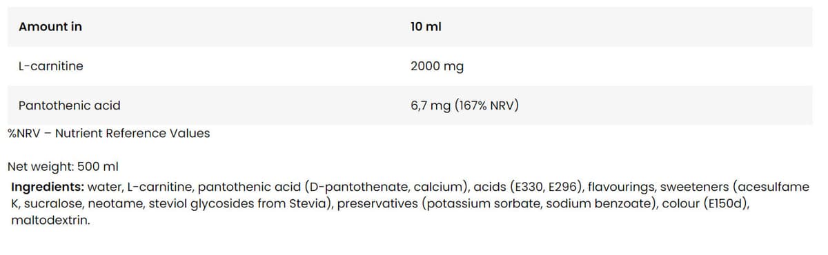Kevin Levrone - Anabolinen L-Karnitiini, Sininen Vadelma - 500ml