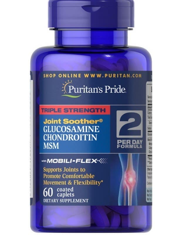 Puritan'S Pride - Joint Soother Glucosamine Chondroitin MSM – Puritan's Pride förpackning