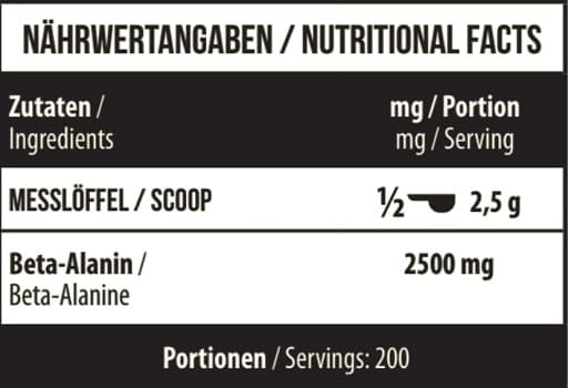 MST - Beeta-alaniini RAW - 500 g