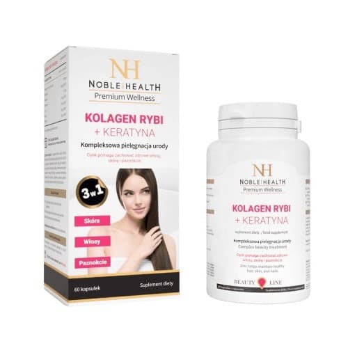 Noble Health - Kalakollageeni ja keratiini - 60 kapselia – Noble Health