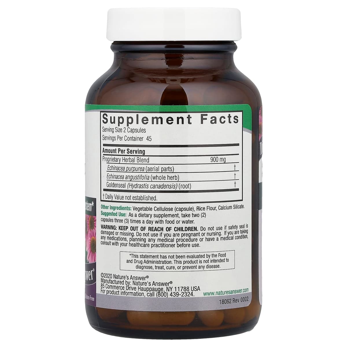 Nature's Answer - Echinacea ja Kultasale - 90 Vcaps