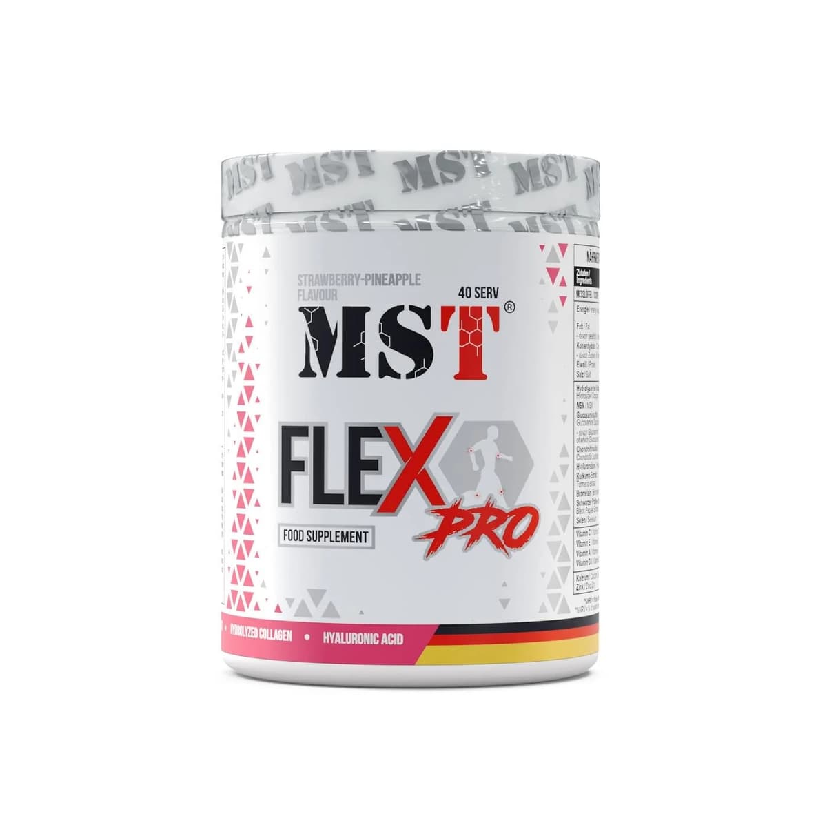MST - Flex Pro - Jordgubb och ananas, 420 g – MST förpackning