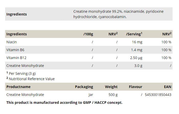 Peak - Creatine Monohydrate - 500g
