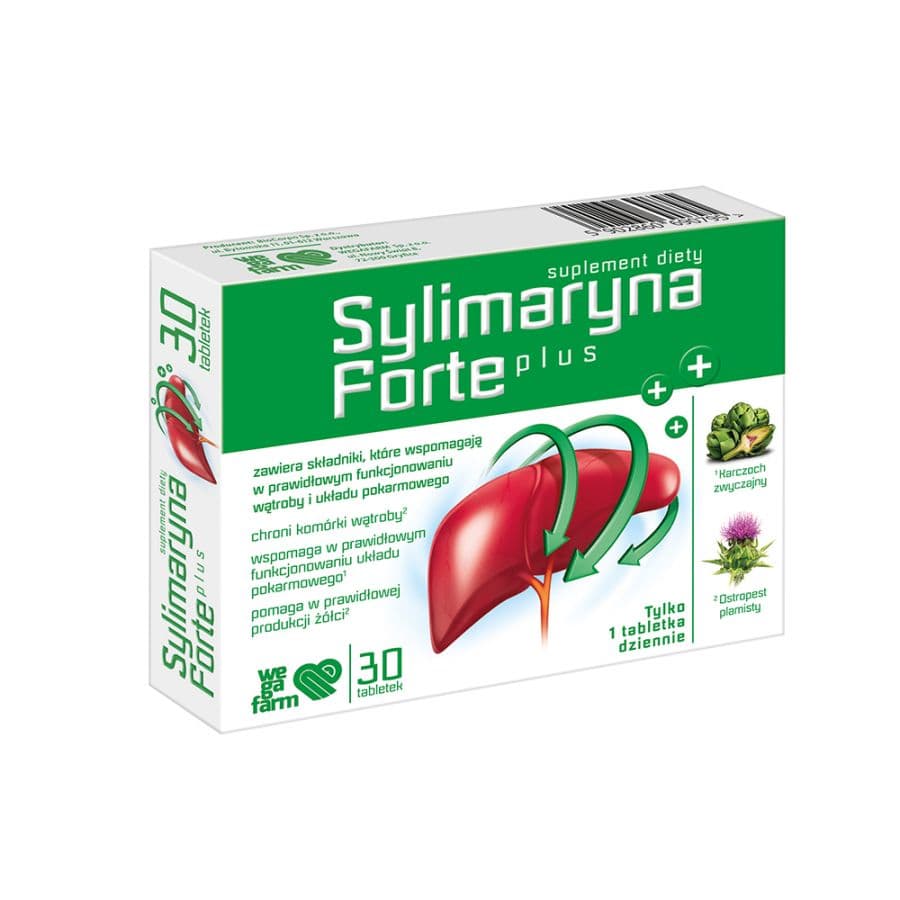 WegaFarm - Sylimaryna Forte Plus - 30 Tablets – WegaFarm förpackning