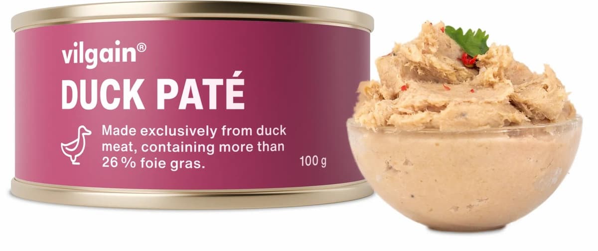 Vilgain Pasztet z kaczki 100g – Vilgain förpackning
