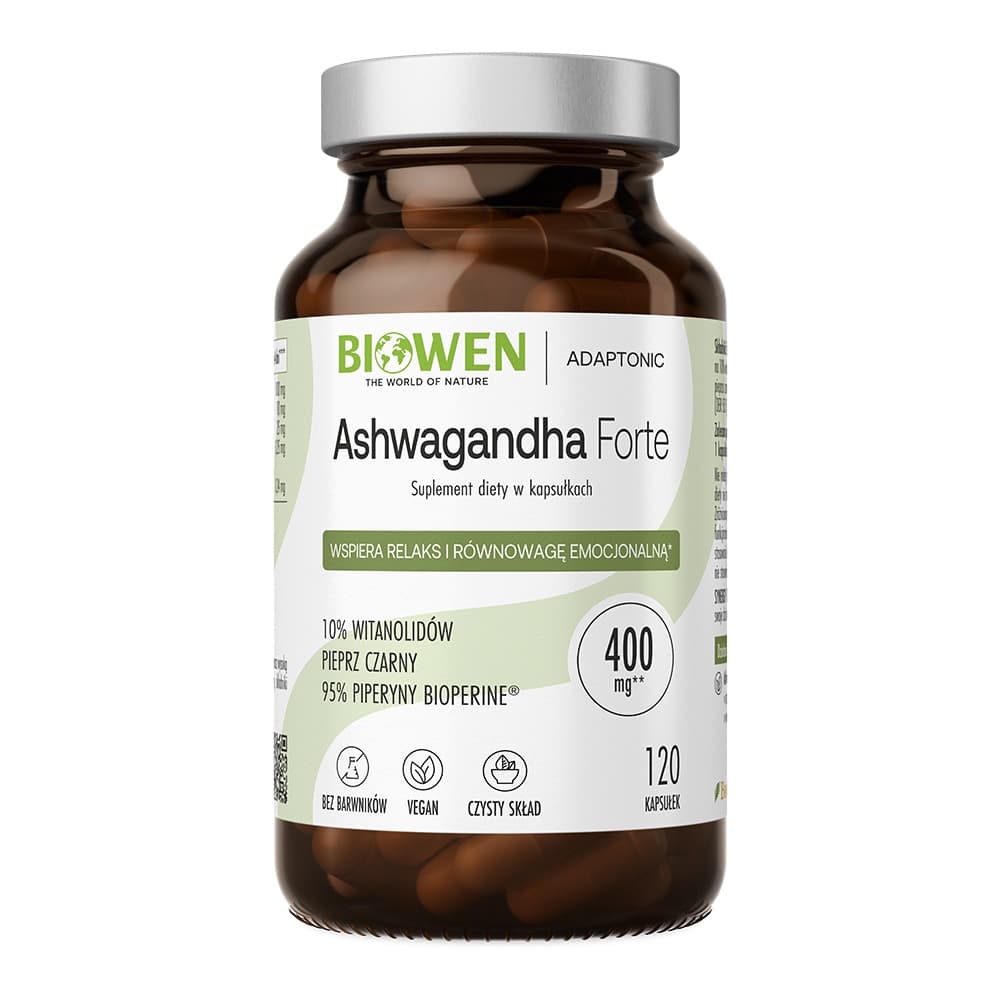 Biowen - Ashwagandha Forte - 120 kapsler – Biowen emballage