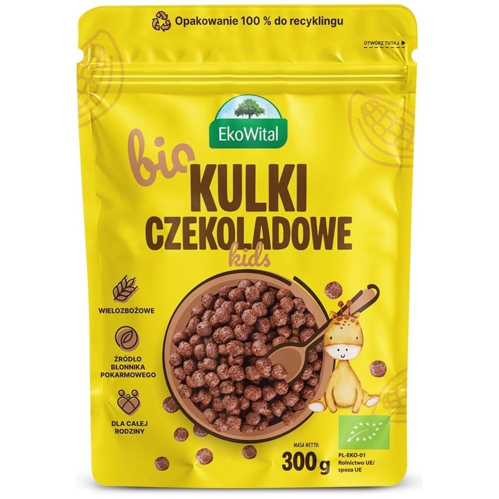 EkoWital - Kulki czekoladowe BIO 300 g – EkoWital förpackning