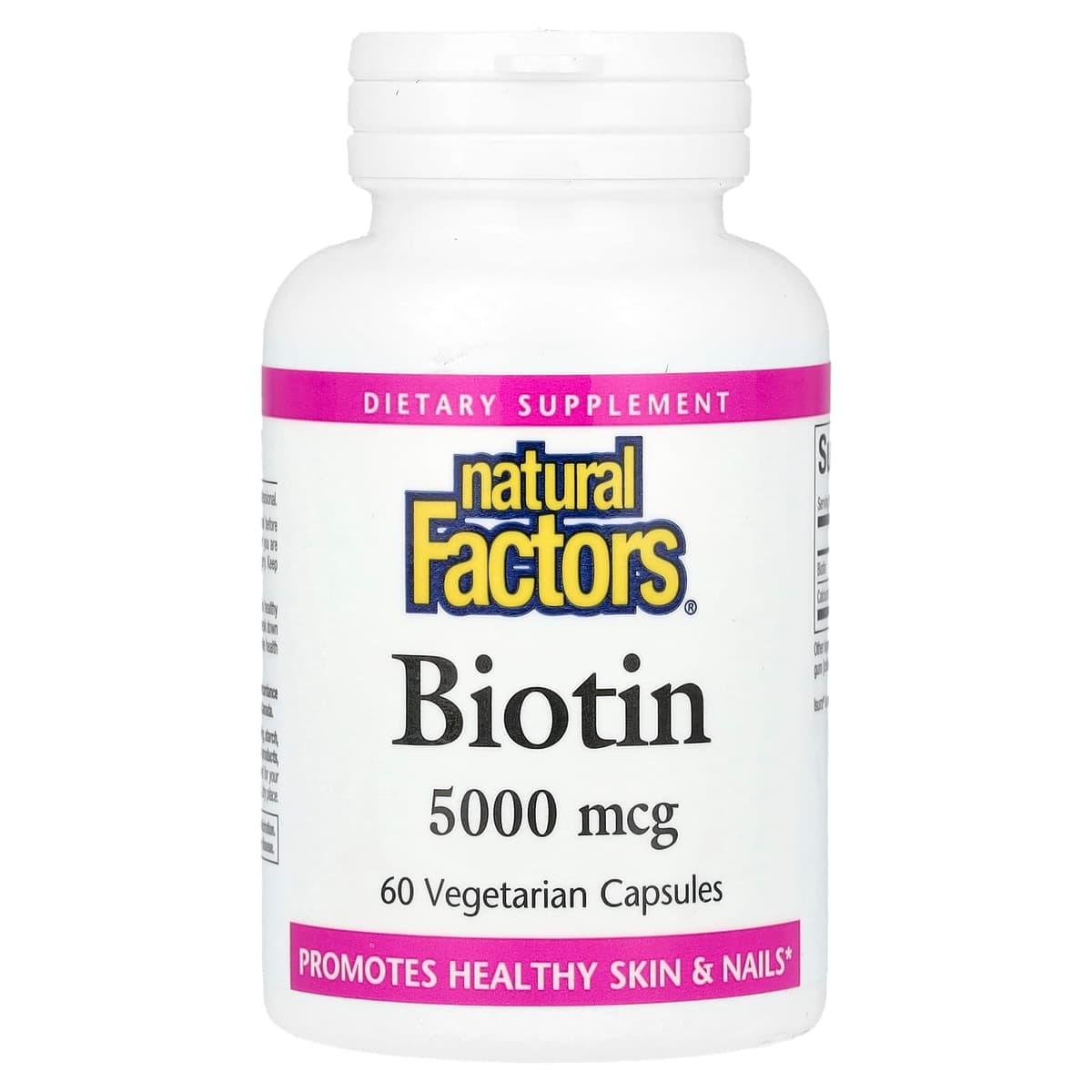 Natural Factors - Biotin - 5000mcg - 60 Caps