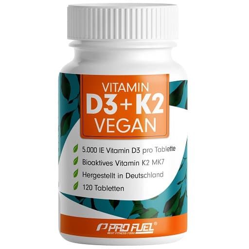 Profuel - Vitamin D3 og K2 - 120 tabletter – Profuel emballage