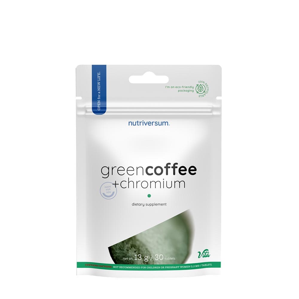Nutriversum - Green Coffee + Chromium - 30 Tabs – Nutriversum förpackning