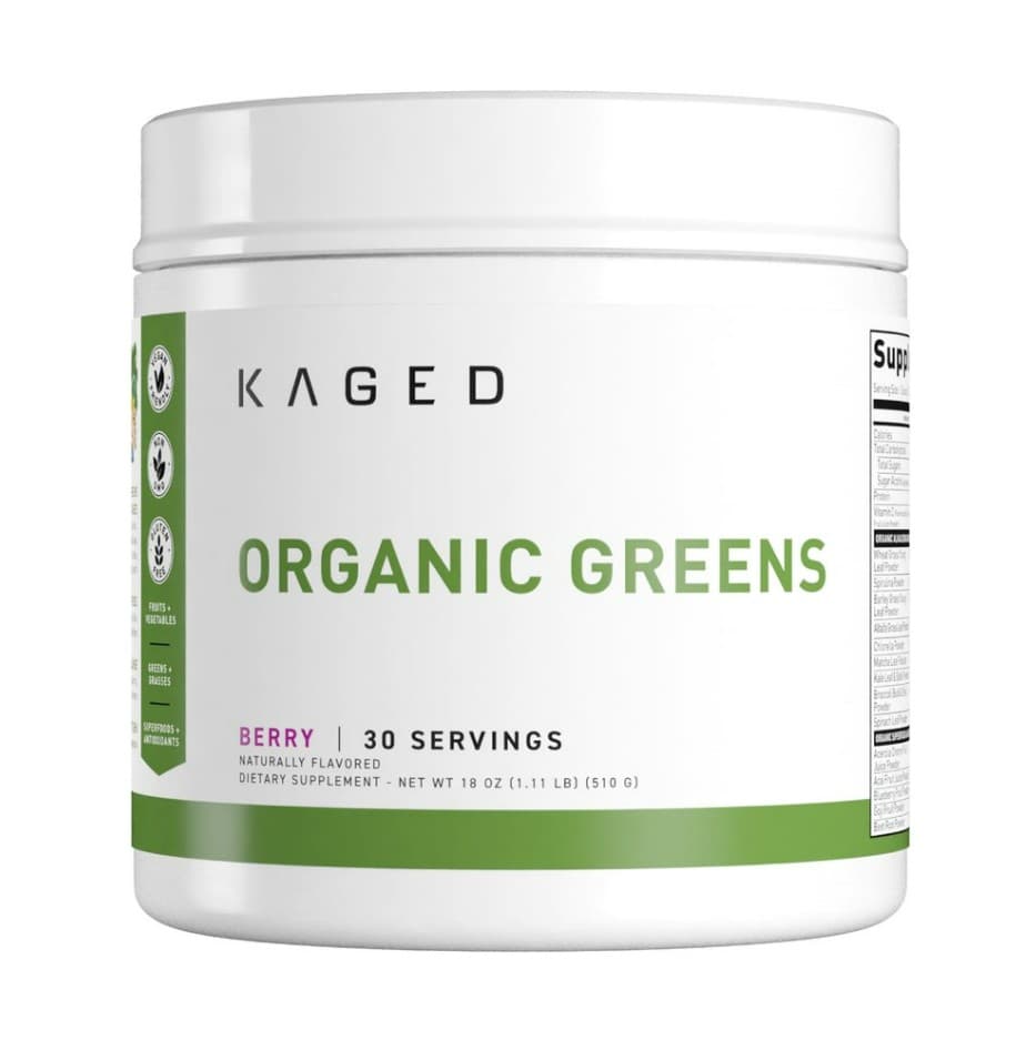Kaged Muscle - Outlive 100 Superfood Greens Powder 501g – Kaged Muscle förpackning
