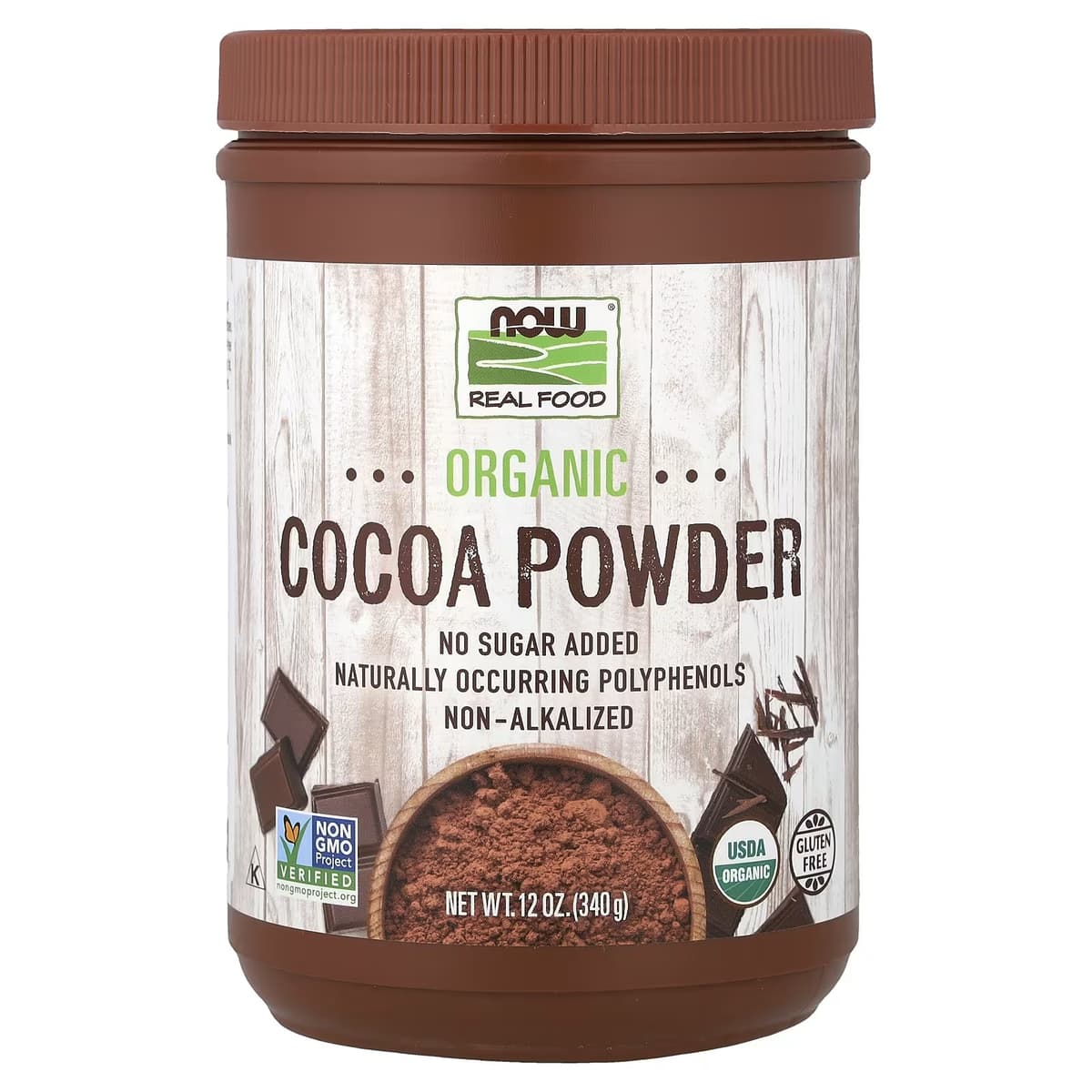 NOW Foods - Organic Cocoa Powder - 340g