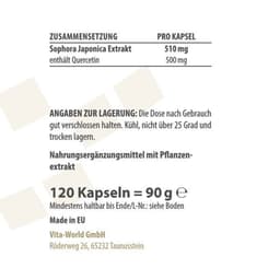 Vitaworld - Quercetin - 120 Caps