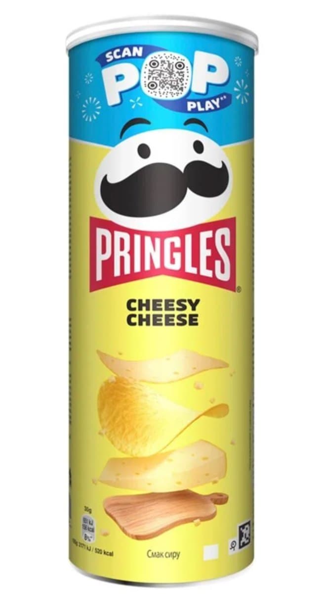 Pringles - Cheesy Cheese serowe 165 g – Pringles förpackning
