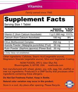 Now Foods - Vitamin C-1000 Complex With Bioflavonoids - 180 Tabs