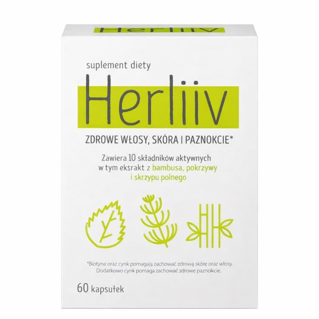 Herliiv - Hair, Skin And Nails - 60 Caps – Herliiv förpackning