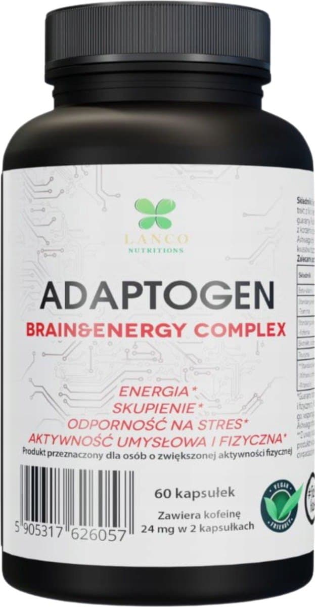 Lanco Nutritions - Adaptogen Brain+Energy Complex - 60 Caps – Lanco Nutritions förpackning