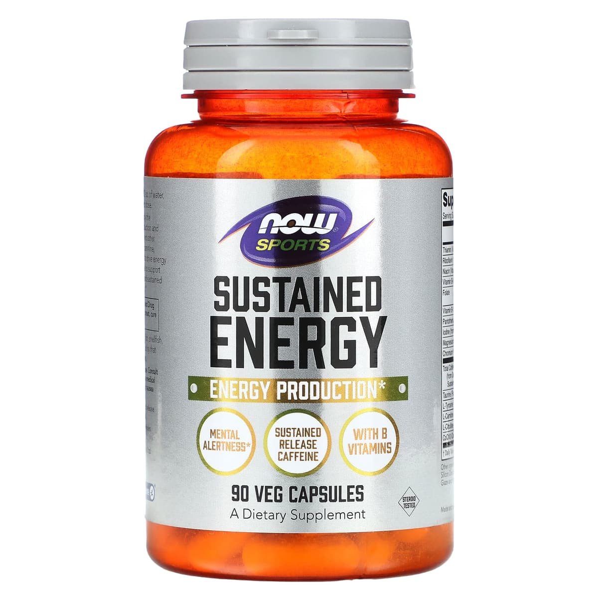 NOW Foods - Sustained Energy - 90 Vcaps (KORT DATUM 2026-11-30)