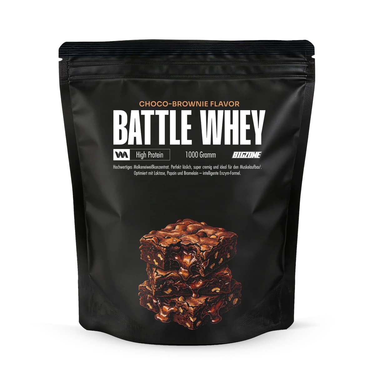Big Zone - Battle Whey - Chokladbrownie, 1000 g – Big Zone förpackning