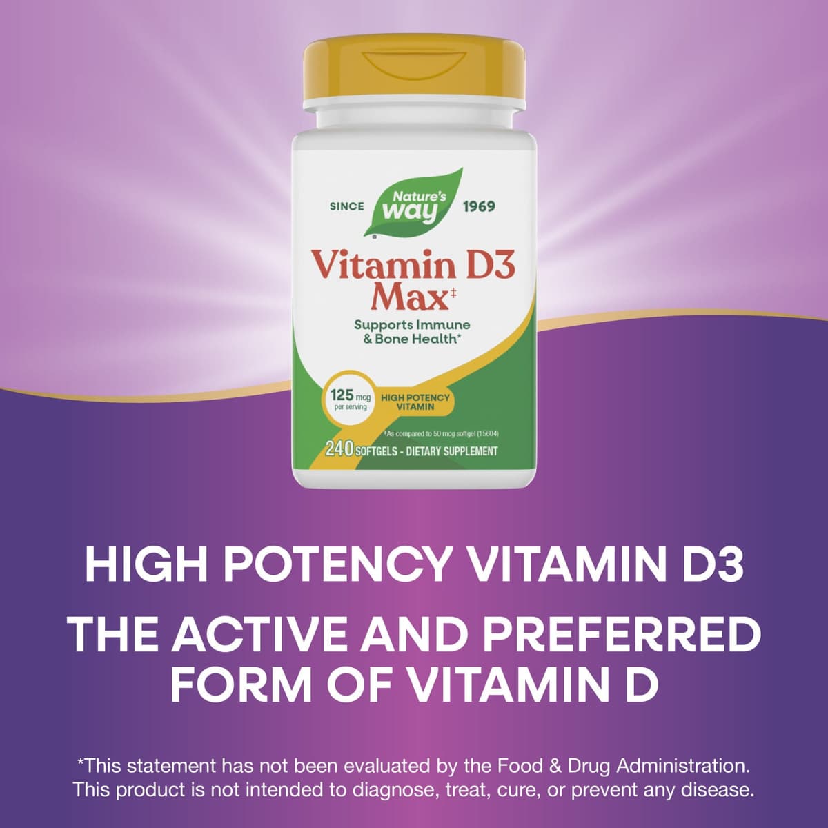 Nature'S Way - Vitamin D3 Max - 240 Sgels