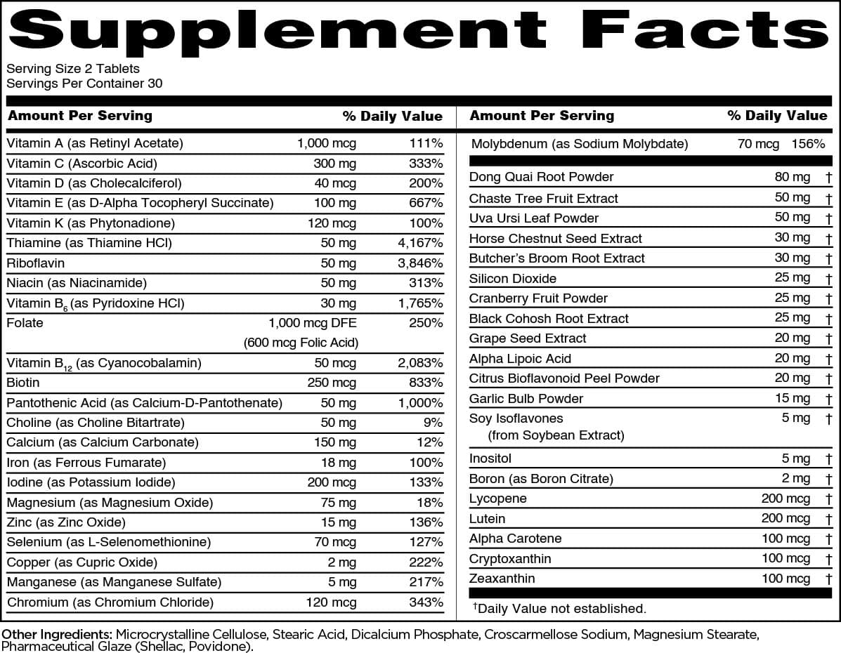 Rule One - Women's Train Daily Multivitamin - 60 Tablets