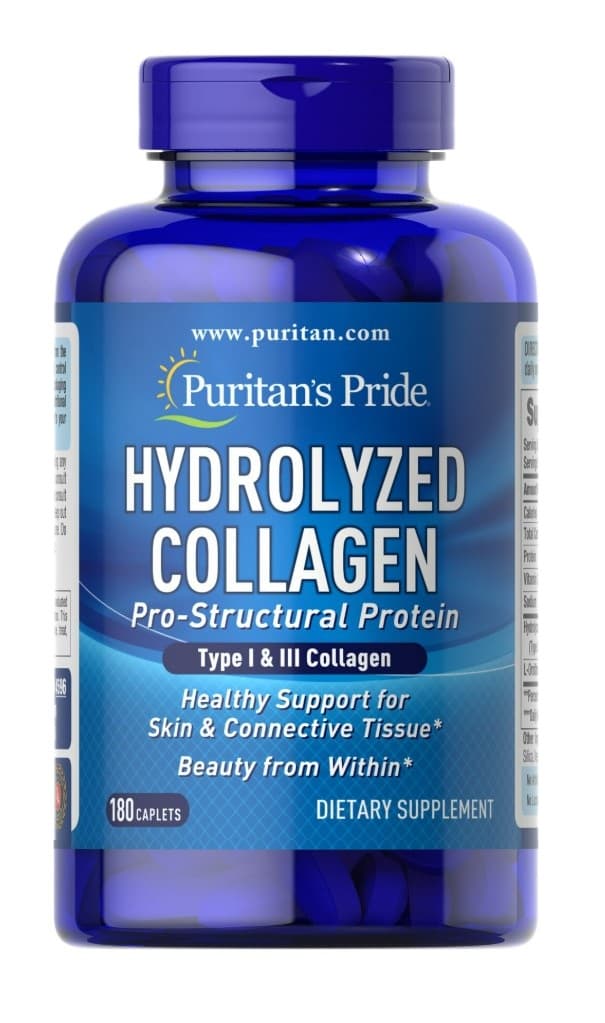 Puritan's Pride - Hydrolyzed Collagen - 180 Tabs – Puritan's Pride förpackning