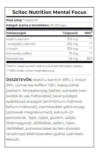 Scitec Nutrition - Mental Focus - 90 Capsules