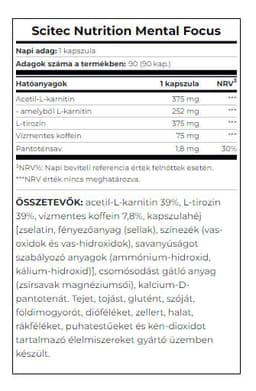Scitec Nutrition - Mental Focus - 90 Capsules