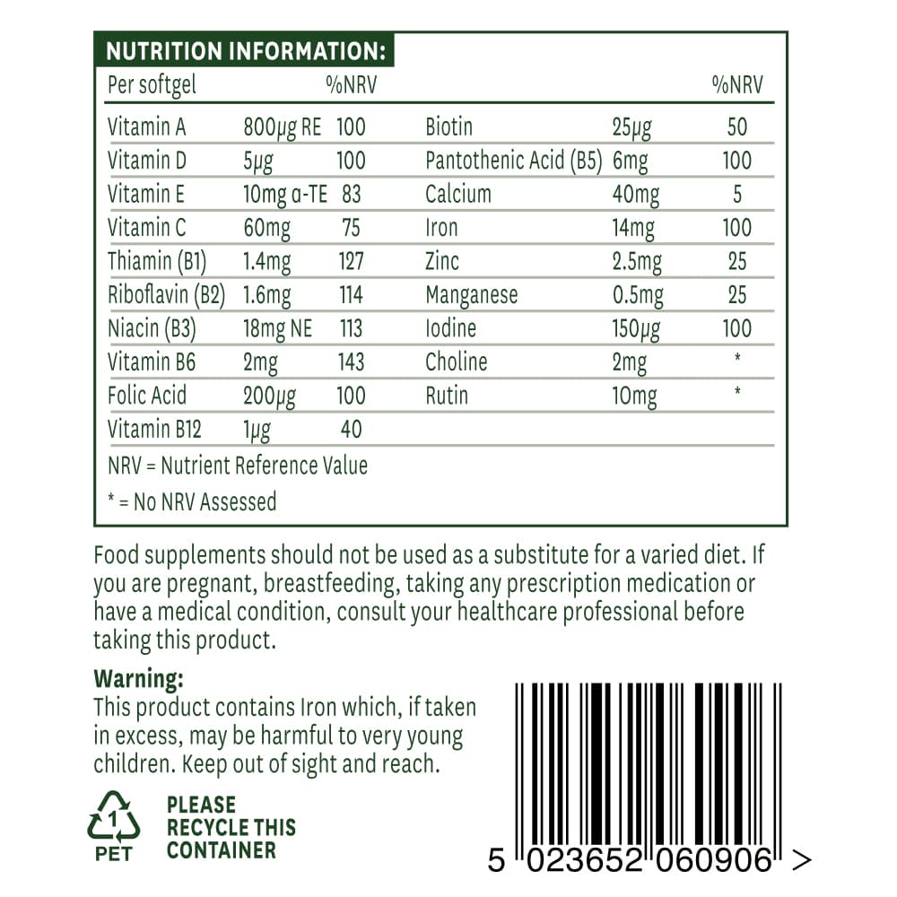 Natures Aid - Multivitaminer & Mineraler - 90 Sgels