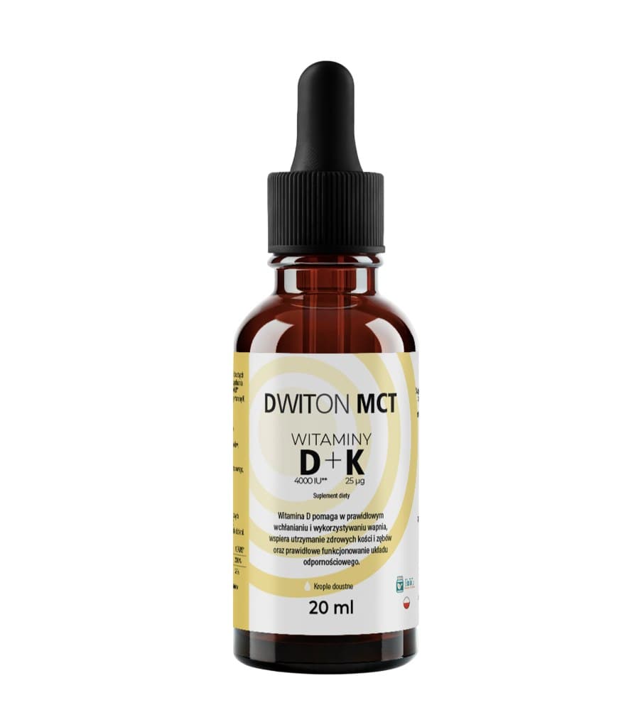 Dwiton - MCT Witaminy D3 4000IU + K2 25mcg 20ml Ekototu