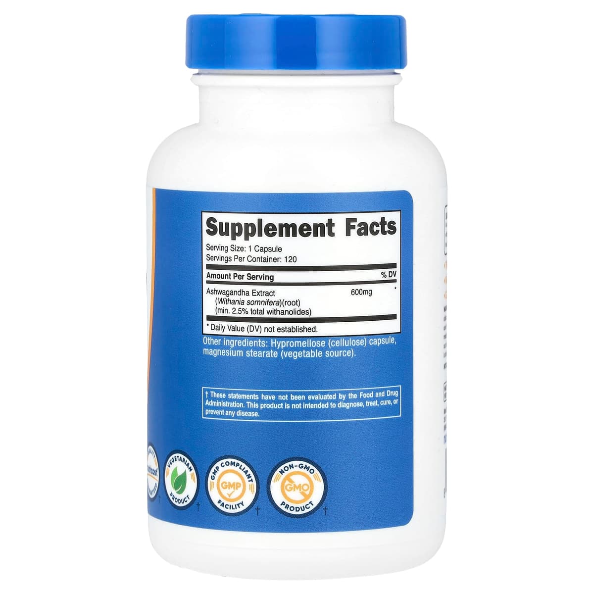 Nutricost - Ashwagandha Rod - 120 Kapsler