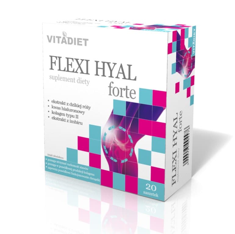 VitaDiet - FLEXI HYAL Forte 20 saszetek - 20 sachets – VitaDiet förpackning