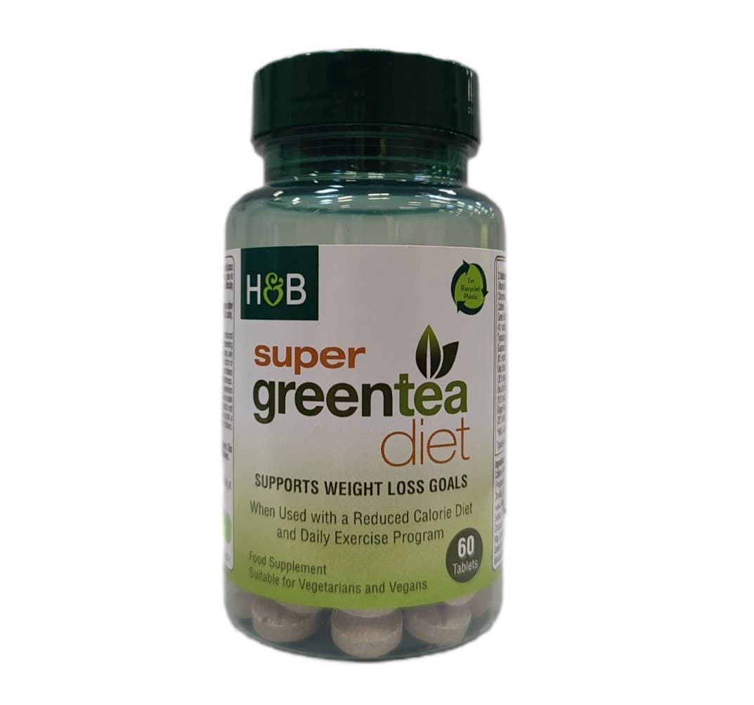 Holland & Barrett - Super Green Tea Diet - 60 Tabs – Holland & Barrett förpackning