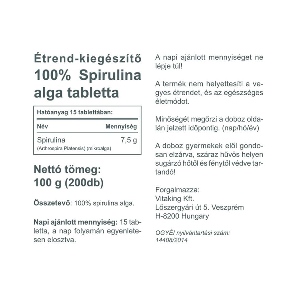 Vitaking - Spirulina levä - 500 mg