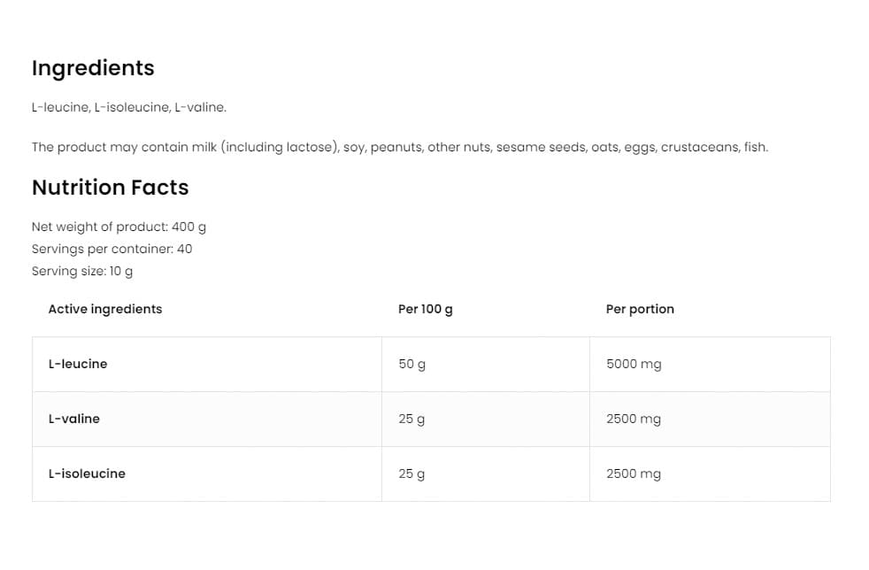 OstroVit - BCAA 2-1-1, Natural - 400g