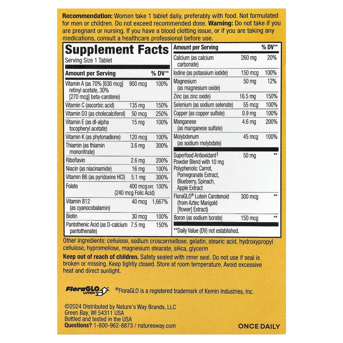 Nature's Way - Alive! Kvinders 50+ Kompleks Multivitamin