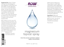 NOW Foods - Magnesium Topical Spray - 237ml