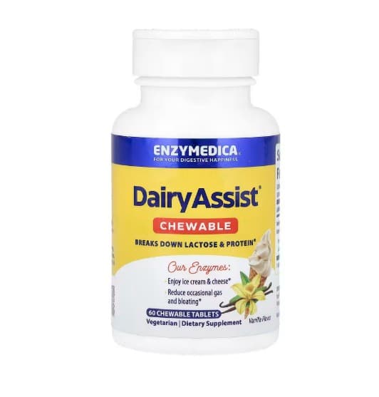Enzymedica Dairyassist® Gummies - Vanilla - 60 Gummies Tabs – Enzymedica förpackning