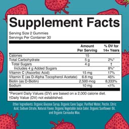 Maryruth'S Organic Hair, Skin, & Nails Gummies - Strawberry - 60 Gummies