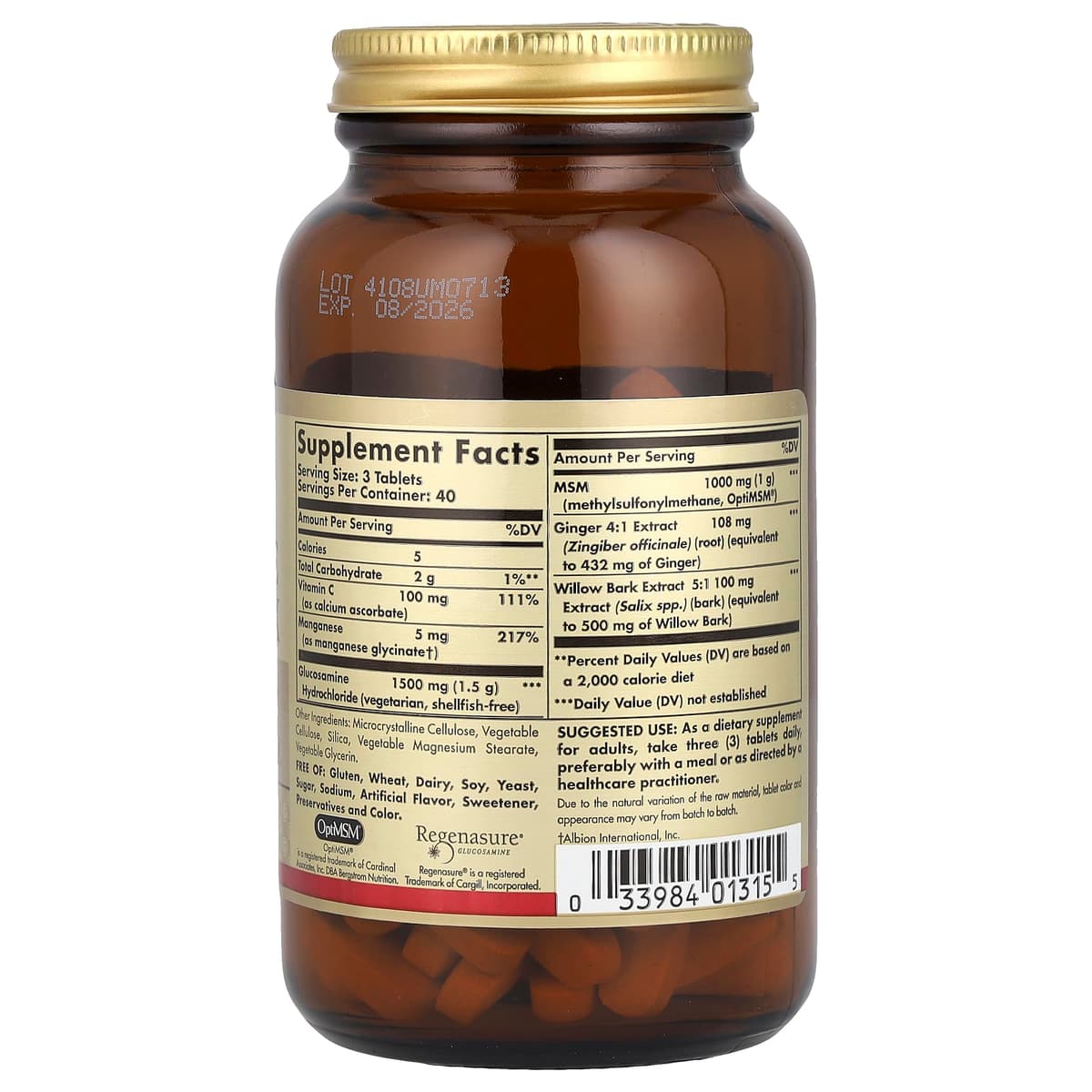 Solgar - Glucosamine MSM Complex - 120 Tablets