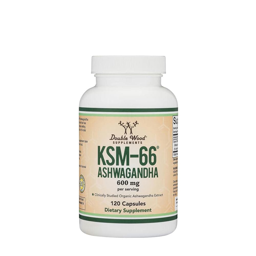 Double Wood Supplements - KSM-66 Ashwagandha - 120 Caps – Double Wood Supplements förpackning