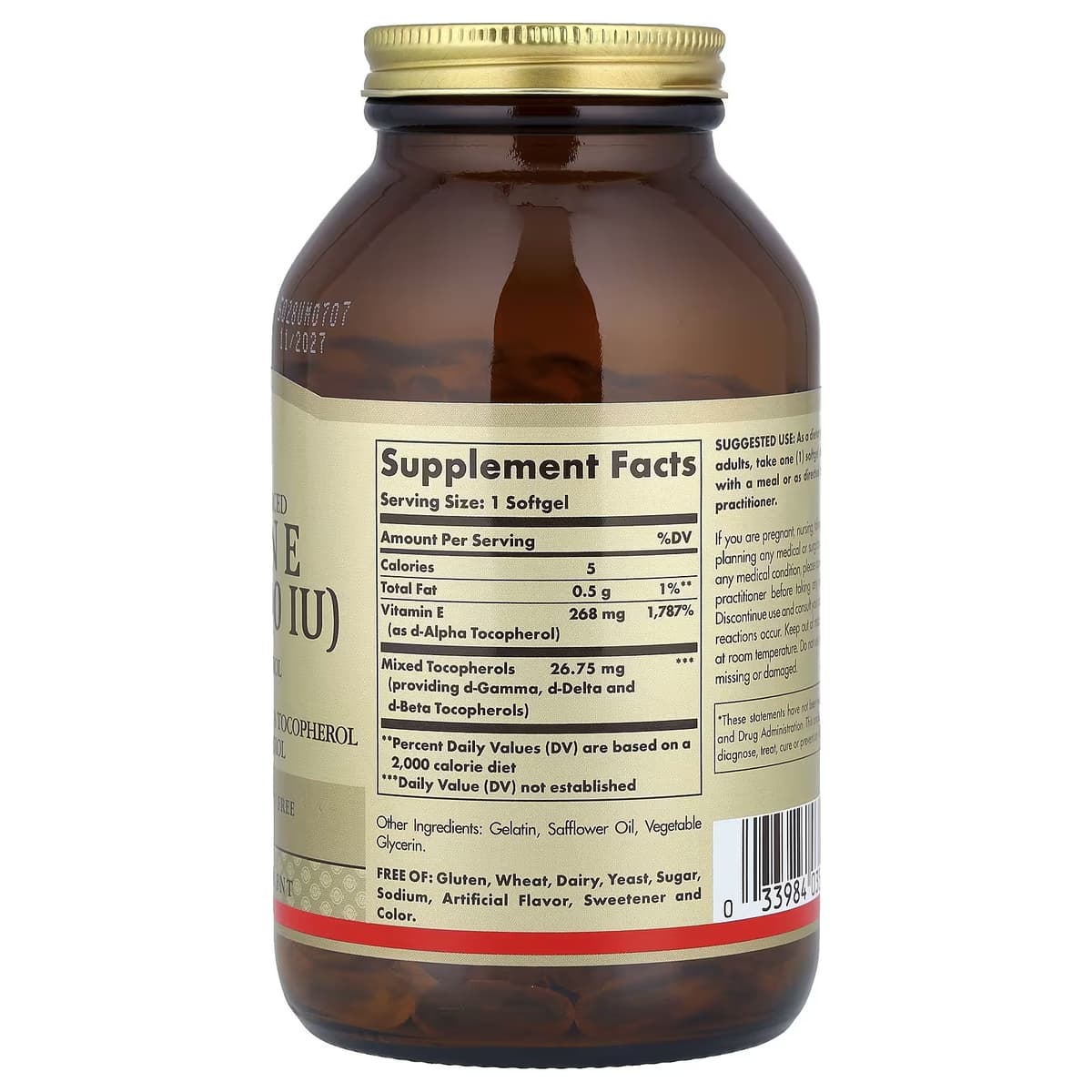 Solgar - Vitamin E Mixed - 250 Sgels