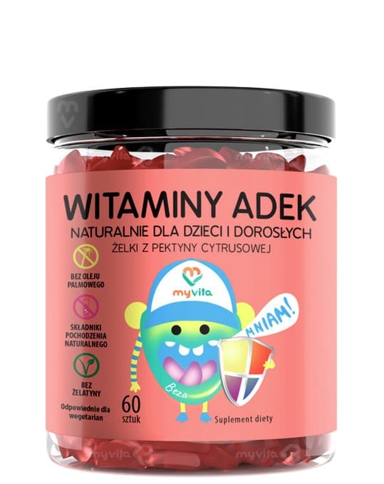 Myvita - Witaminy Adek Żelki Z Pektyny Cytrусowej - 60 Pieces (60 Sztuk) – MyVita förpackning