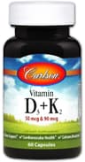 Carlson Labs - Vitamin D3 + K2 - 60 Caps