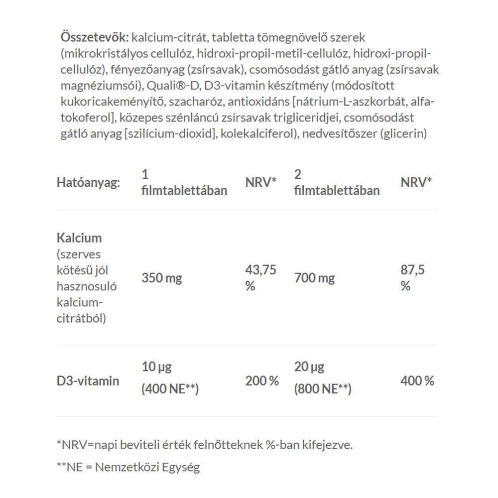 Jutavit - Orgaaninen kalsium + D3-vitamiini - 100 kalvopäällystettyä tablettia