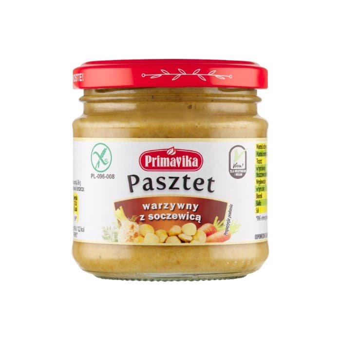 Primavika - Vegetable Pâté With Lentils 160g – Primavika förpackning