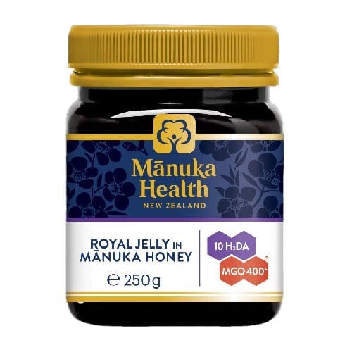 Manuka Health - Manuka Honey Nectar MGO™ 400+ with Royal Jelly - 250 g – Manuka Health förpackning