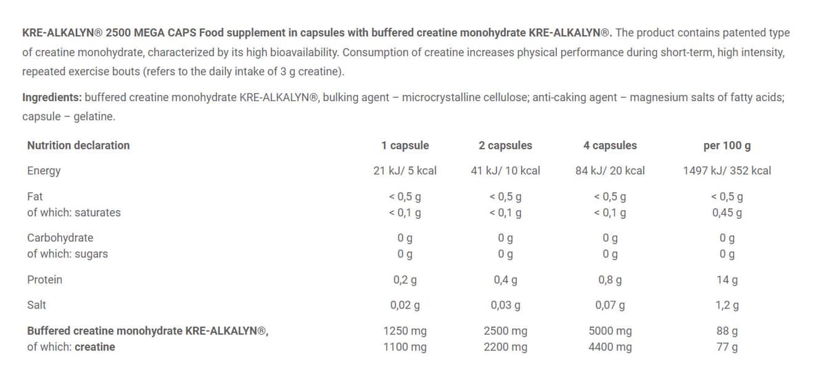 Olimp Labs - Kre-Alkalyn 2500 Mega Caps