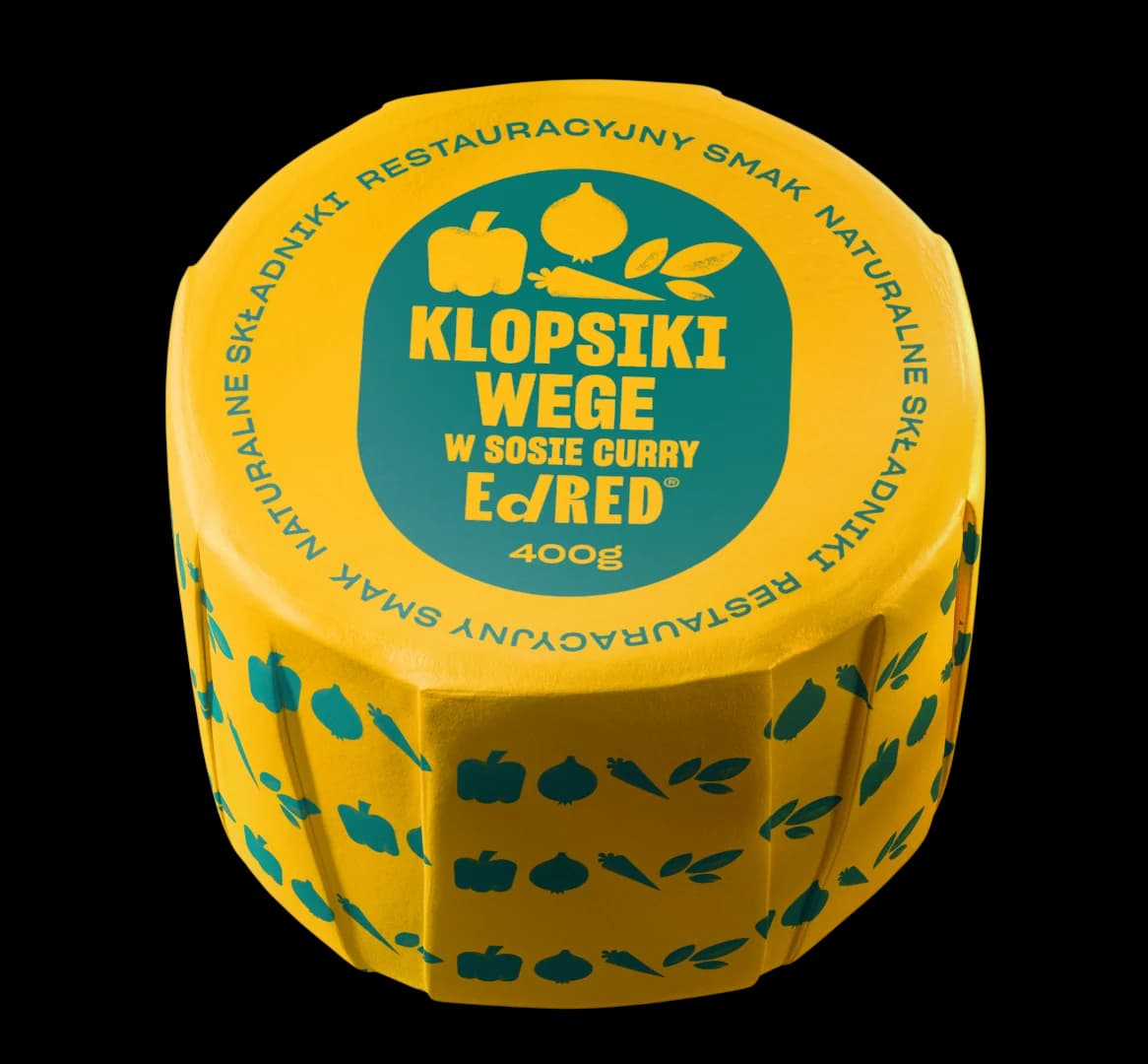 Ed/RED - EdRED Klopsiki vege w sosie curry 400 g – Ed/RED förpackning