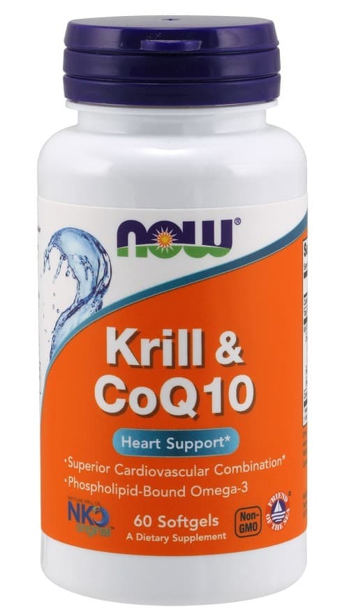 NOW Foods - Krilli & CoQ10 - 60 pehmeää kapselia – NOW Foods packaging